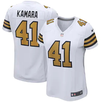 womens nike alvin kamara white new orleans saints alternate